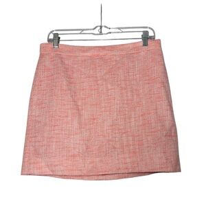 J. Crew Pink Skirt A-Line Tweed Shimmer Peach Size 6 Bright Office Career